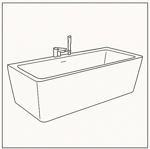 Badewanne und Armatur